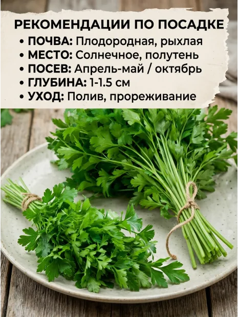 Петрушка листовая Итальянский гигант  семена 
