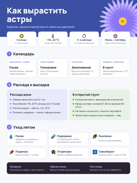 Астра пионовидная Дюшес Блю энд Вайт семена